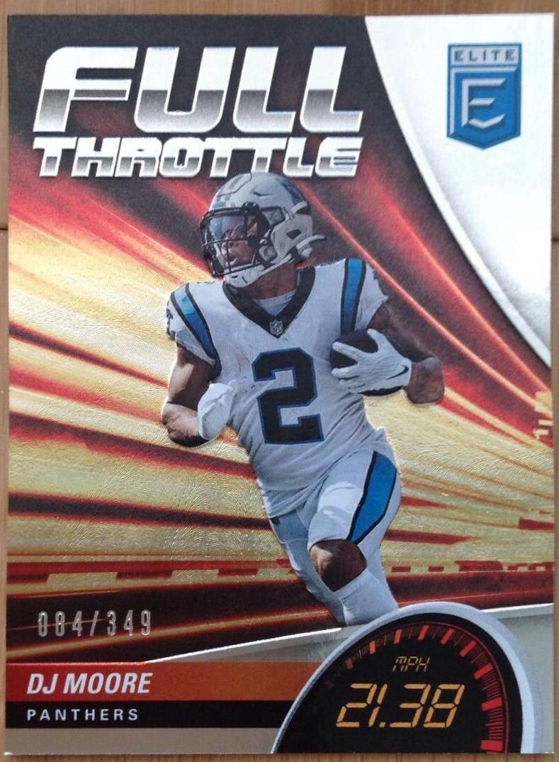 DJ Moore #FT11 Football Cards 2022 Panini Donruss Elite Full Throttle