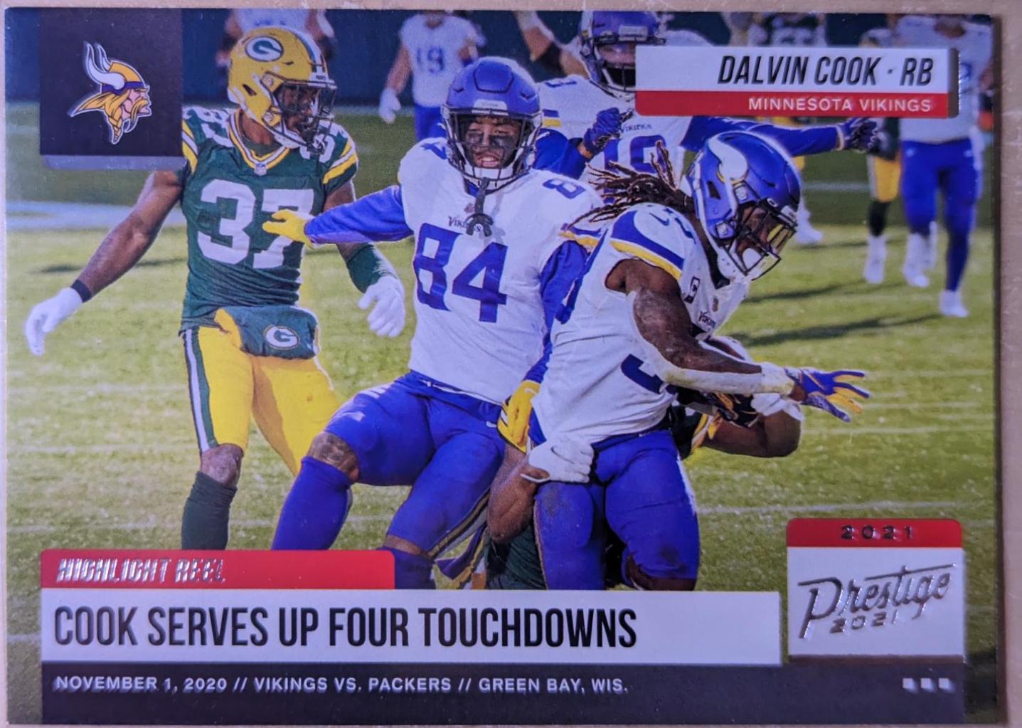 Dalvin Cook #HR-DC Football Cards 2021 Panini Prestige Highlight Reel