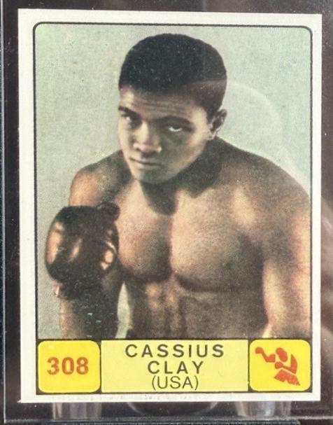 Cassius Clay #308 Boxing Cards 1968 Panini