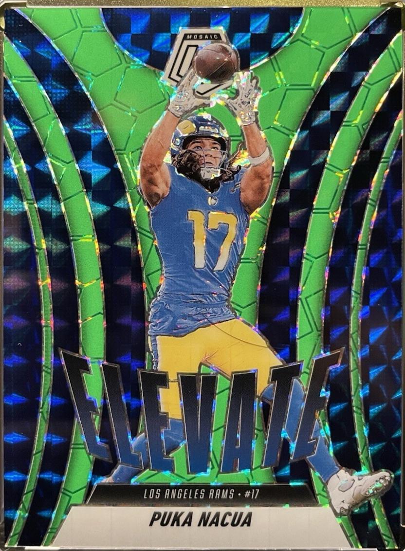 Puka Nacua [Mosaic Green Fluorescent] #18 Prices | 2025 Panini