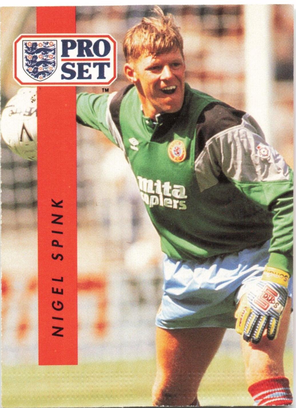 Nigel Spink #15 Soccer Cards 1990 Pro Set