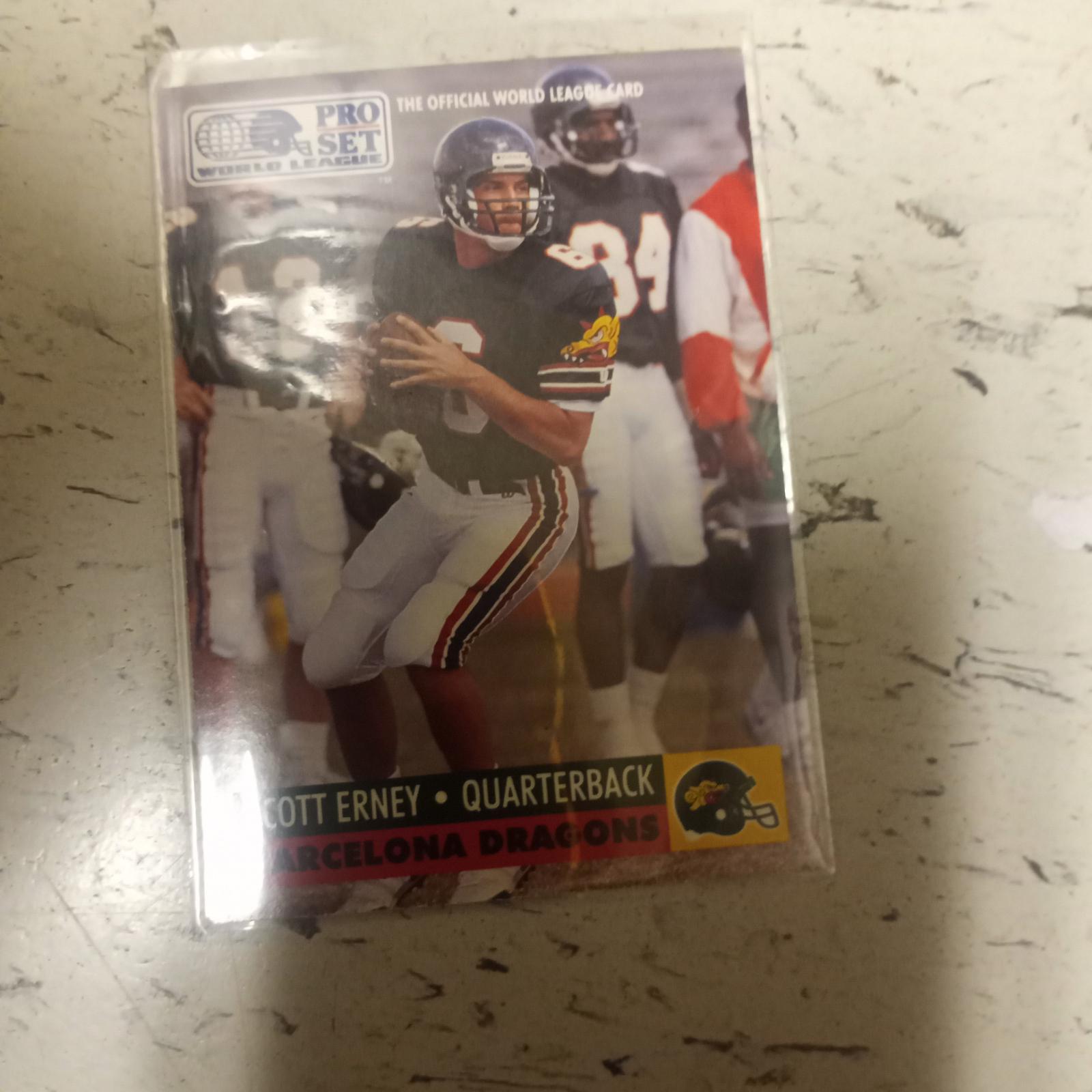 Scott erney #4 Football Cards 1991 Pro Set Wlaf