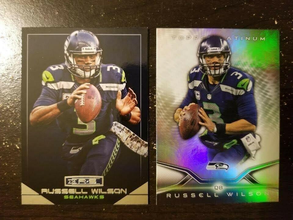 Russell Wilson #17 Football Cards 2014 Topps Platinum