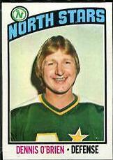 Dennis O'Brian #34 Hockey Cards 1976 Topps