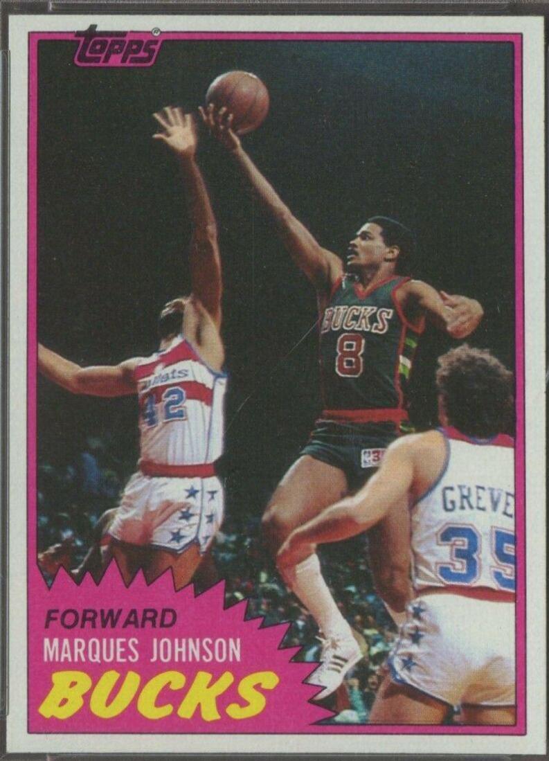 Marques Johnson #24 Basketball Cards 1981 Topps