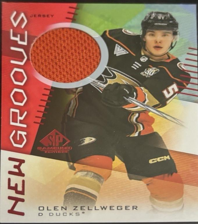 Olen Zellweger #NG-4 Hockey Cards 2024 SP Game Used New Grooves Jersey