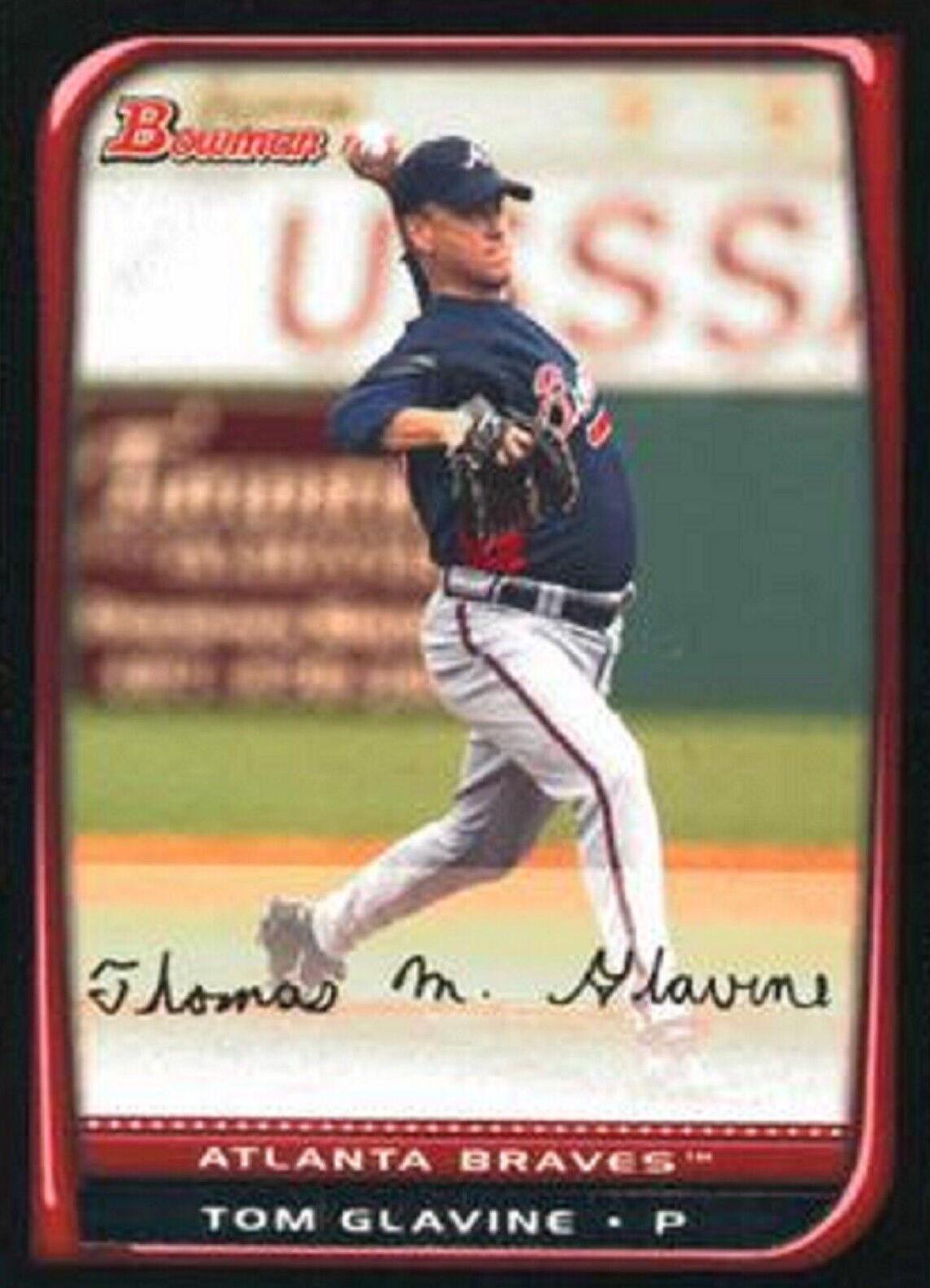 Tom Glavine #41 Baseball Cards 2008 Bowman