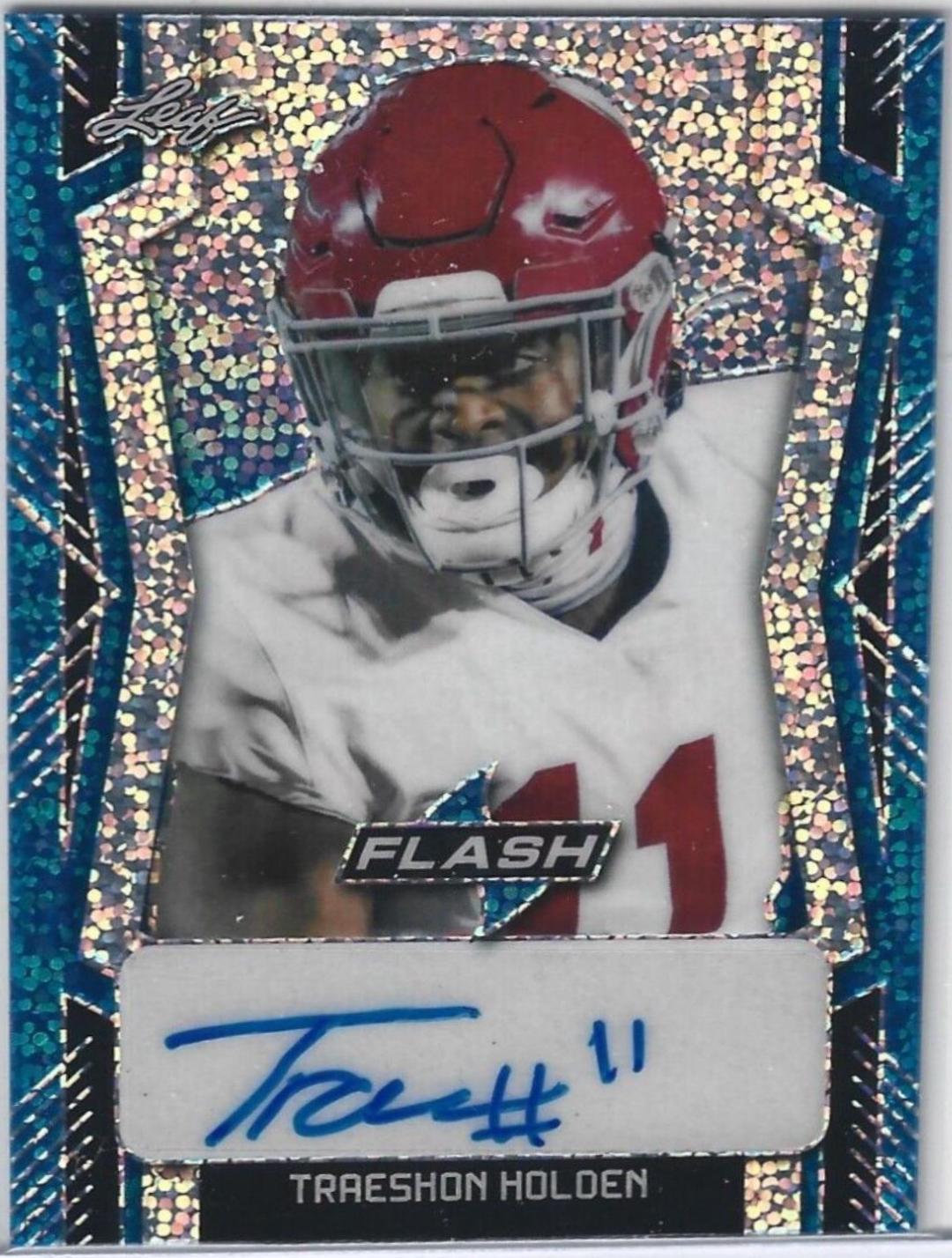 Traeshon Holden #PA-TH1 2022 Leaf Flash Portrait Autographs Football