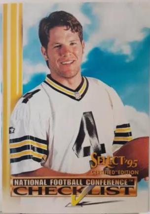 Brett Favre #4 Football Cards 1995 Panini Select Certified Checklist