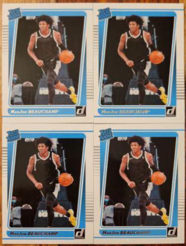 MarJon Beauchamp #19 Basketball Cards 2022 Panini Chronicles Draft Picks Donruss Rated Rookies