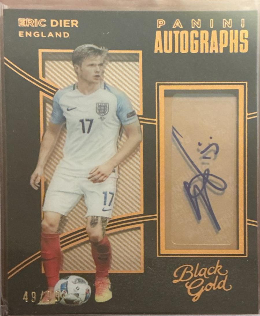 Eric Dier #17 2016 Panini Black Gold Autograph Soccer
