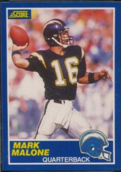Mark Malone #70 1989 Panini Score Football