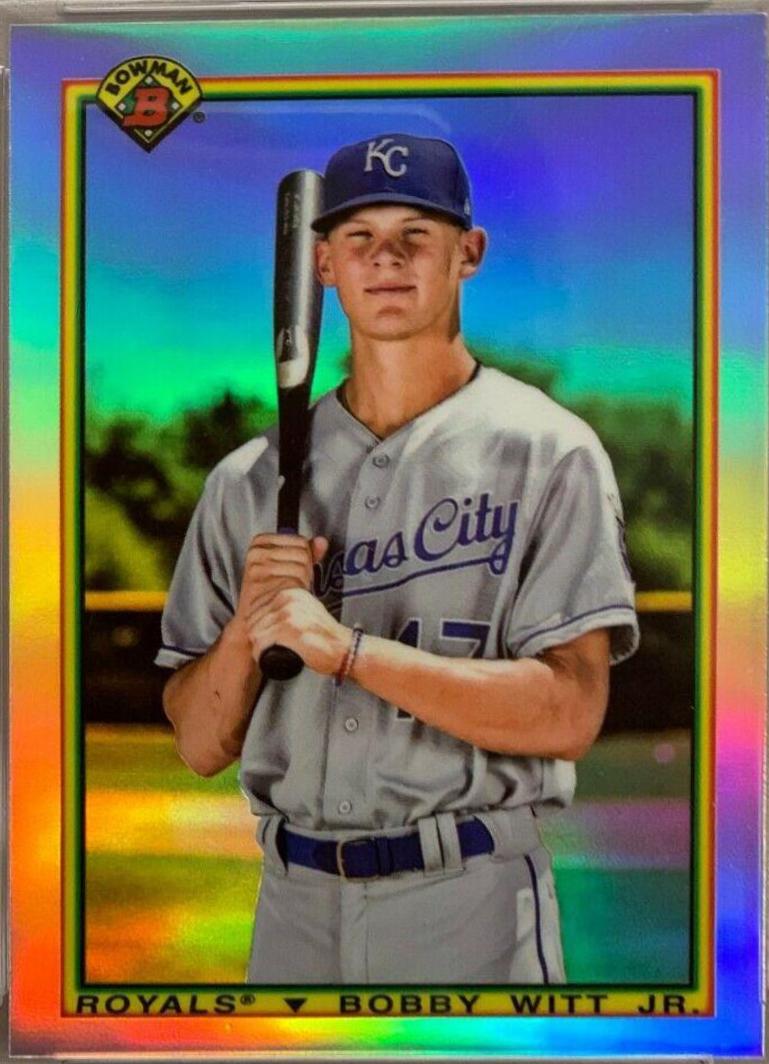Bobby Witt Jr. #90BBWJ Baseball Cards 2020 Bowman Chrome 1990