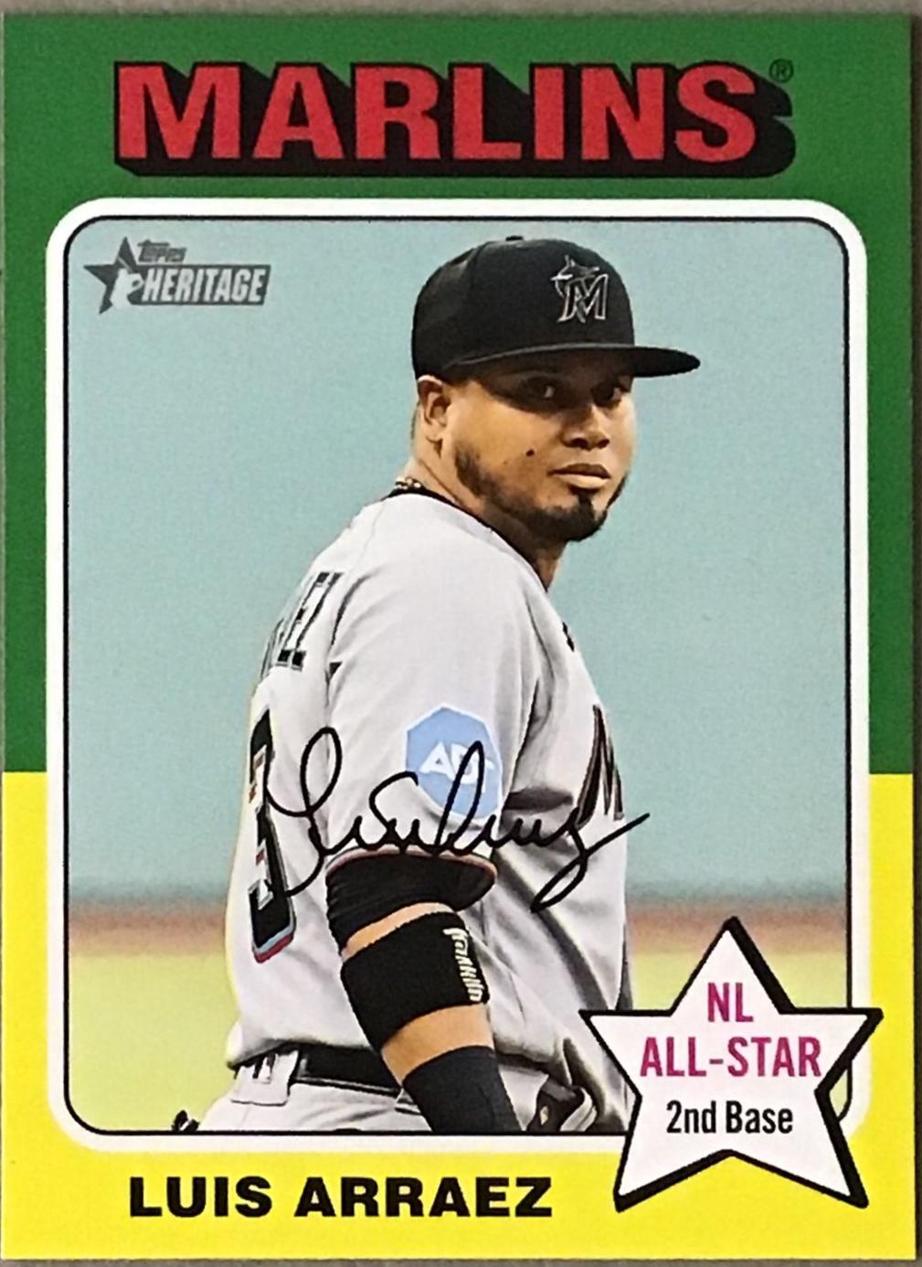 Luis Arraez #341 Baseball Cards 2024 Topps Heritage Color Swap