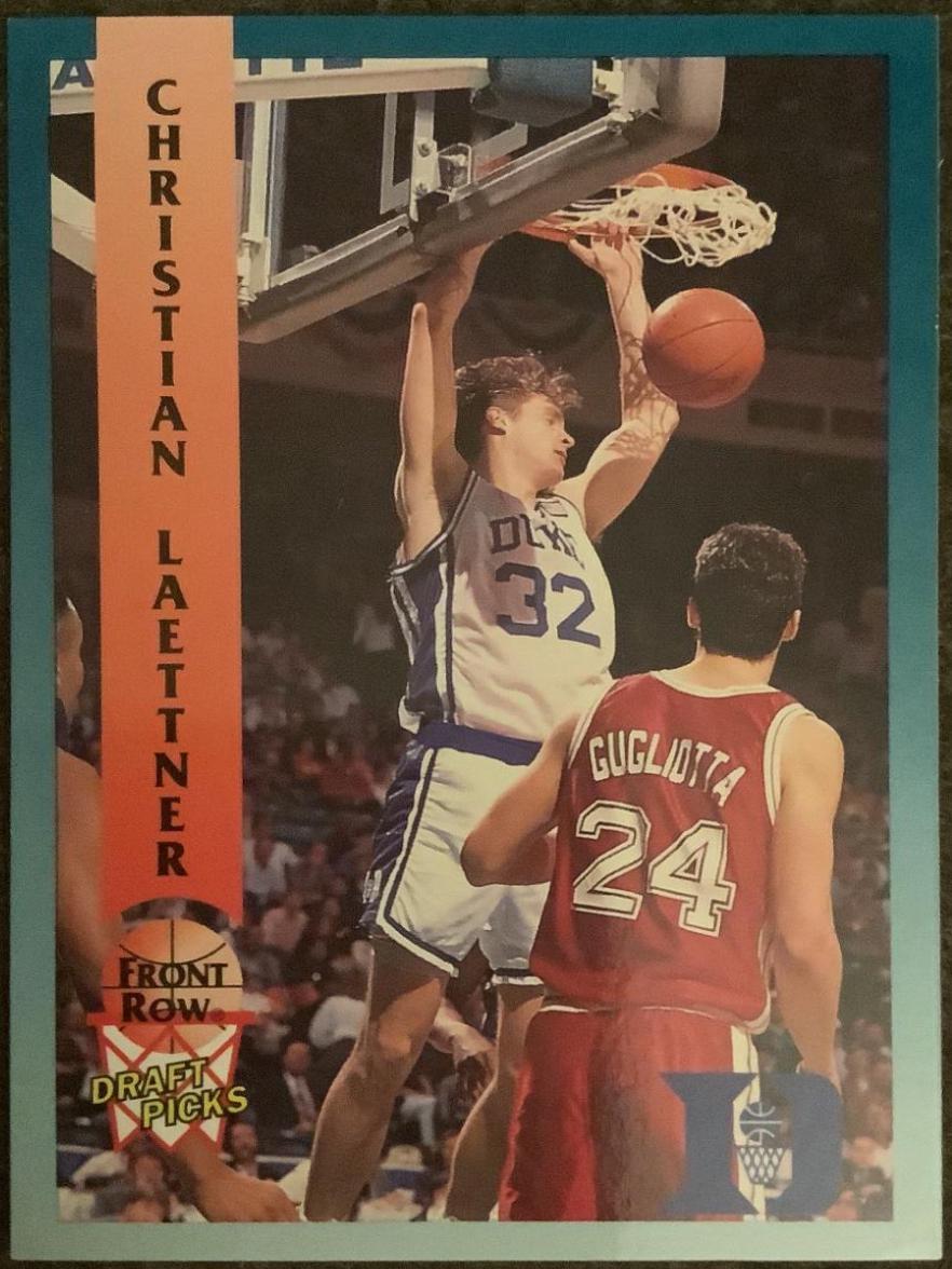 Christian Laettner #91 Basketball Cards 1992 Front Row Draft Picks
