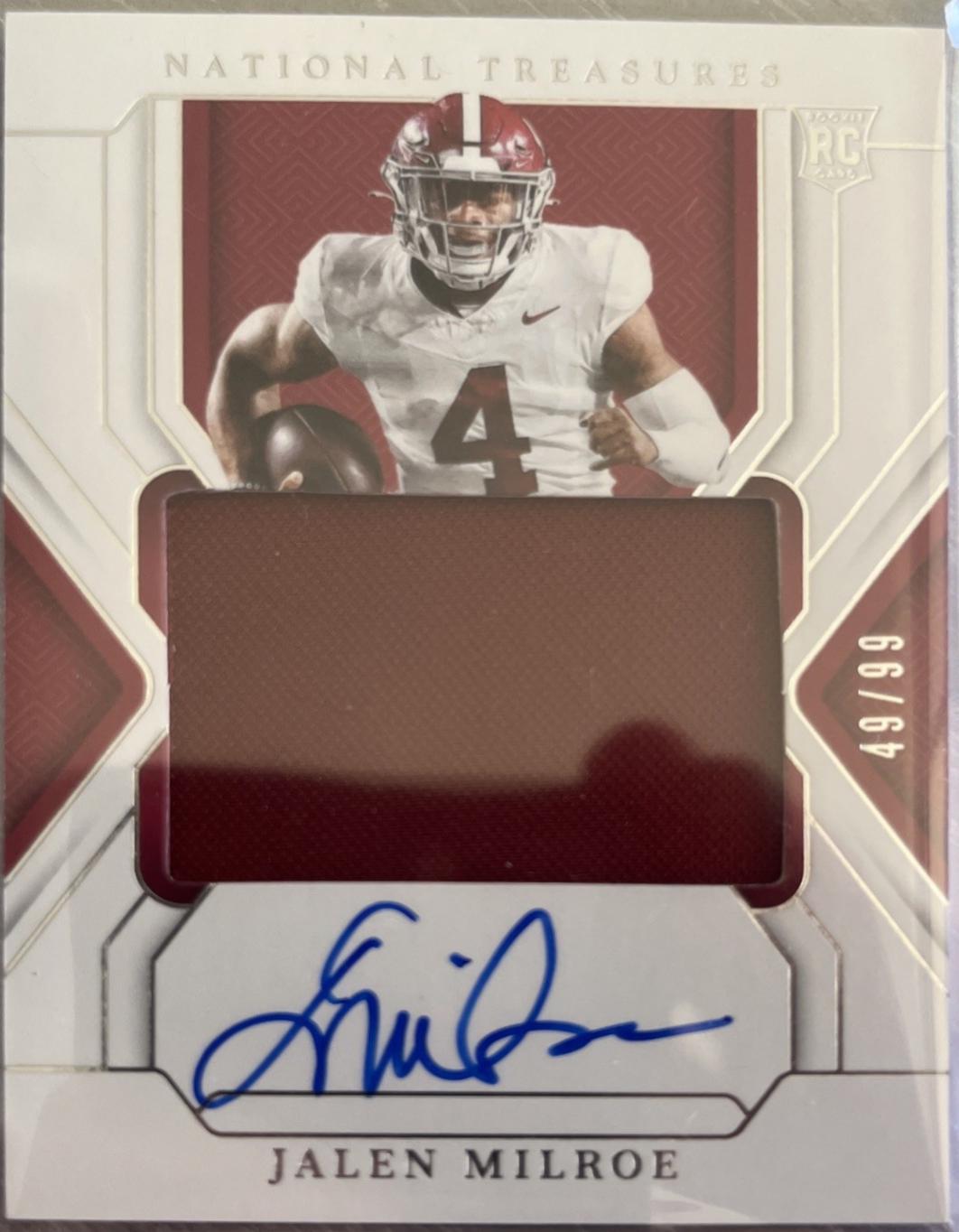 Jalen Milroe #53 2025 Panini National Treasures Collegiate Football