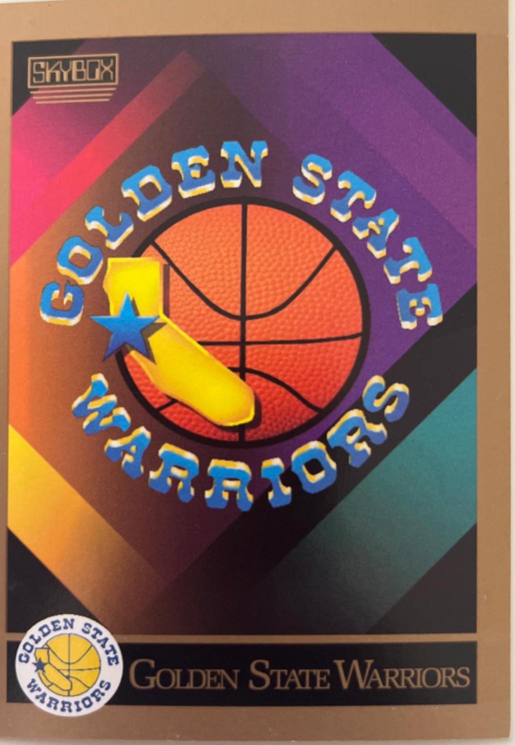 Golden State Warriors Team Checklist #336 Basketball Cards 1990 Skybox