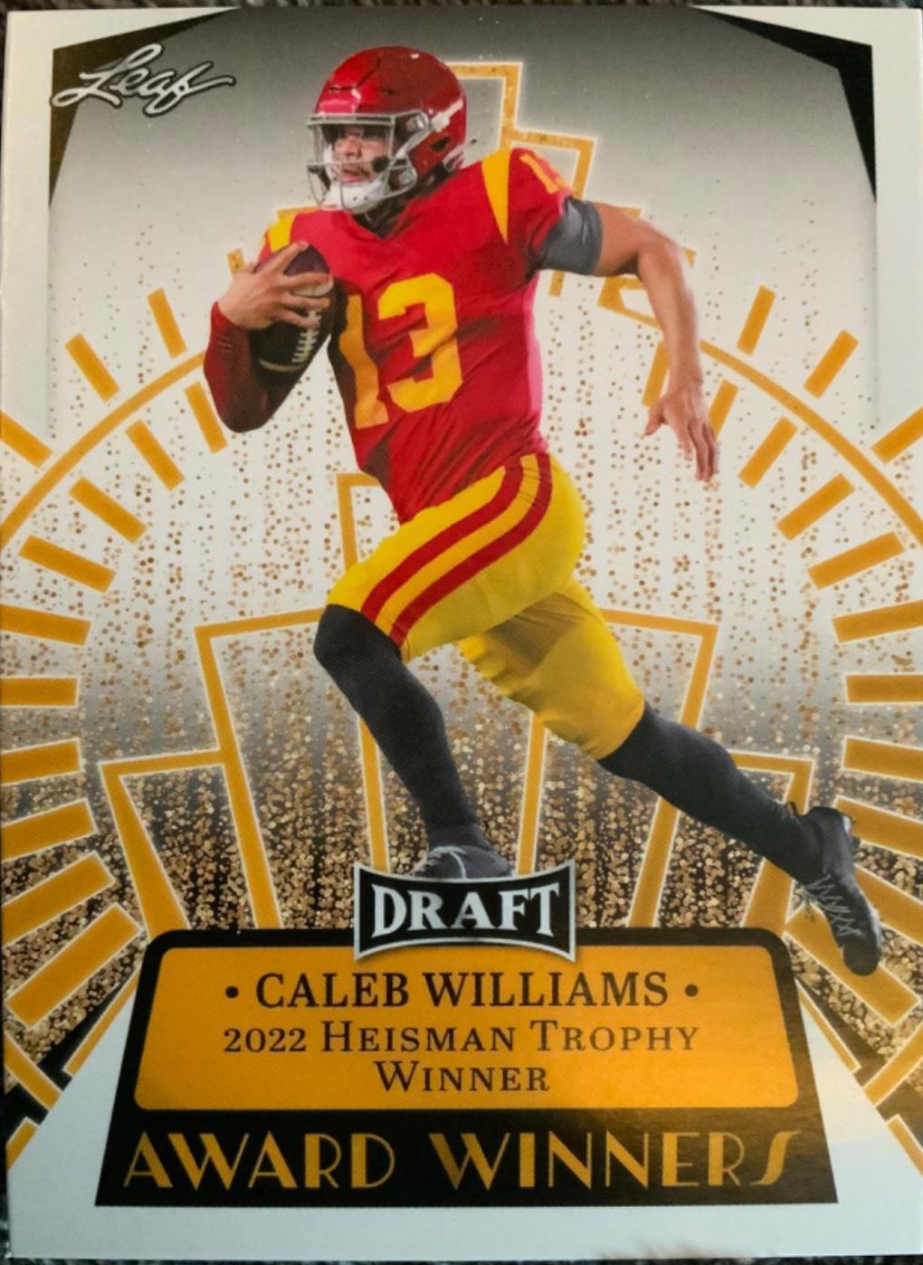 Caleb Williams #14 Football Cards 2023 Leaf Draft