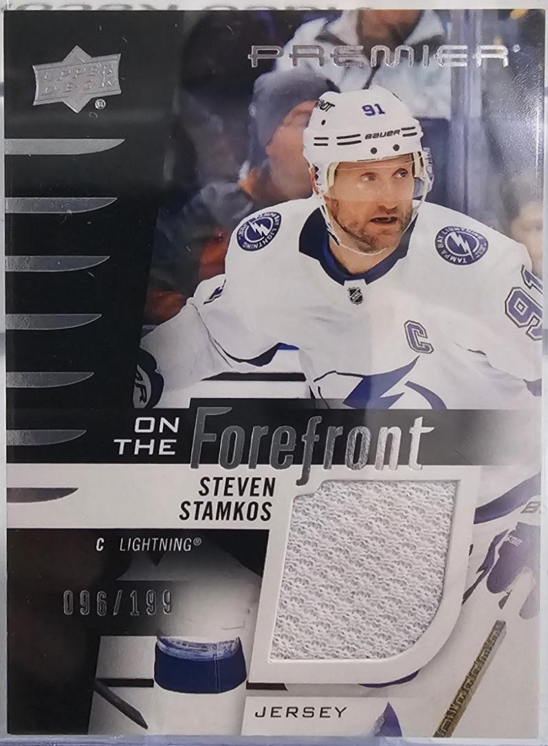 Steven Stamkos #OF-SS Hockey Cards 2023 Upper Deck Premier On the Forefront Jersey