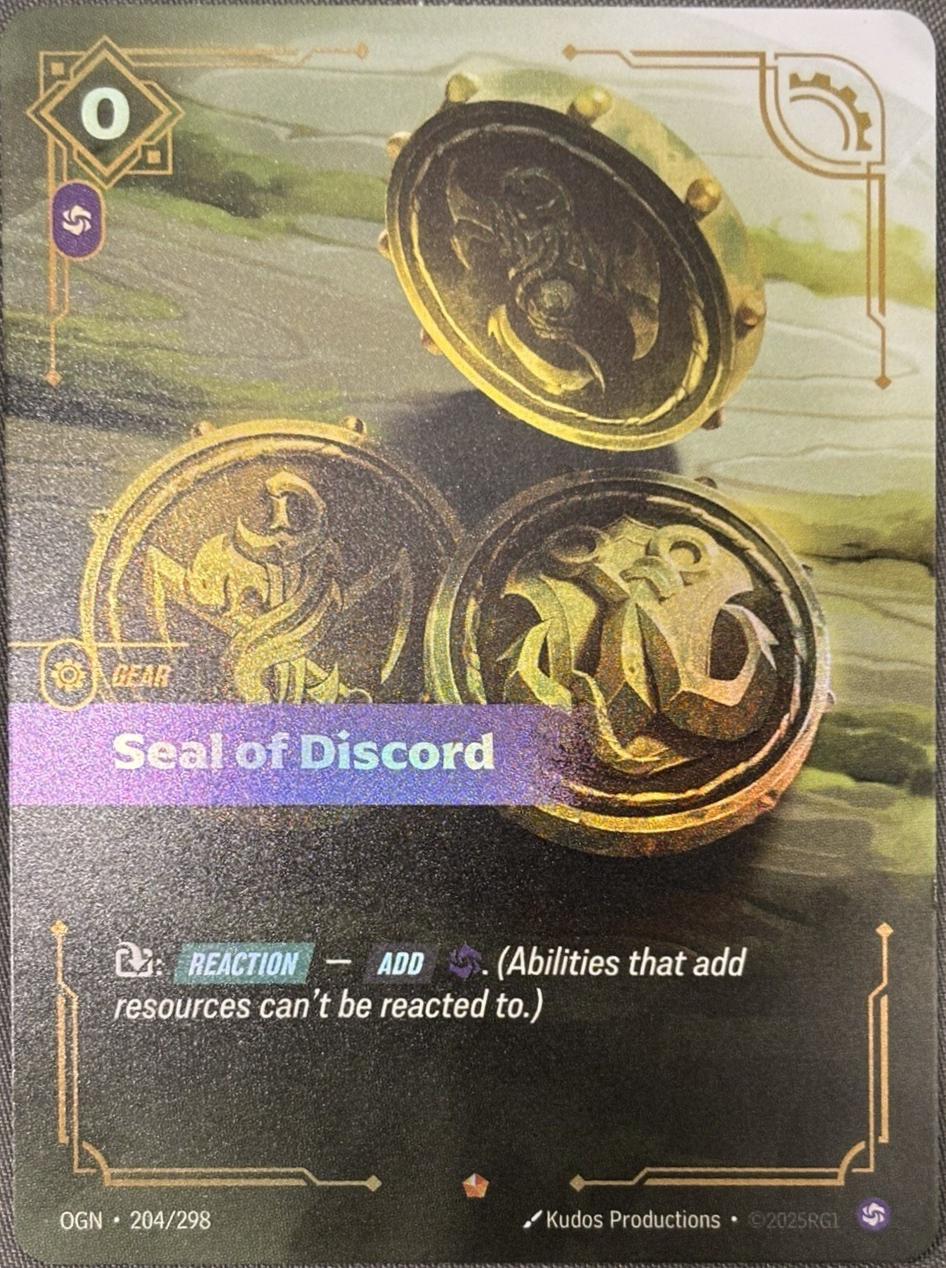 Seal of Discord [Foil] #204 Prices | Riftbound Origins
