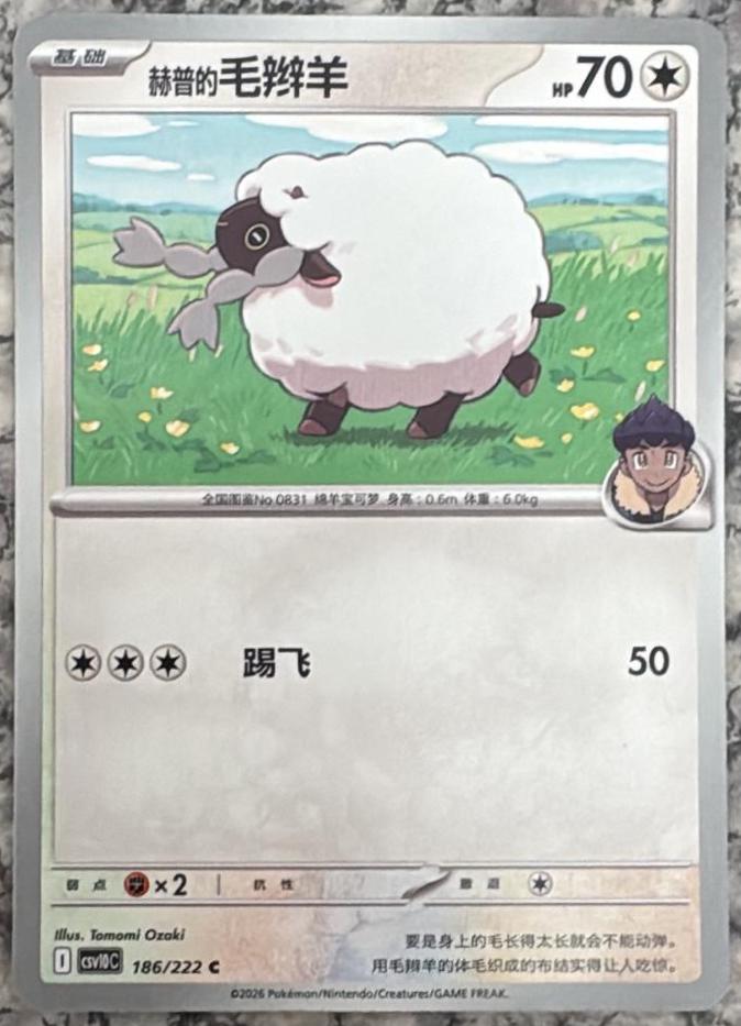 Hop's Wooloo #186 Pokémon Card from Pokemon Chinese CSV10C Set 