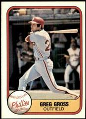 Greg Gross #18 Baseball Cards 1981 Fleer Prices