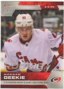 Morgan Geekie #203 Hockey Cards 2019 Topps Now NHL Stickers