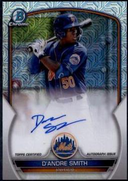 D'Andre Smith #BCMA-DS Baseball Cards 2023 Bowman Chrome Prospect Mega Box Autographs