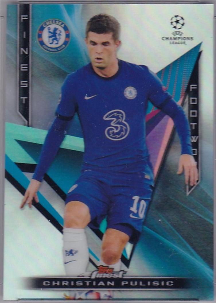 Christian Pulisic #FF-10 Soccer Cards 2020 Topps Finest UEFA Champions League Footwork