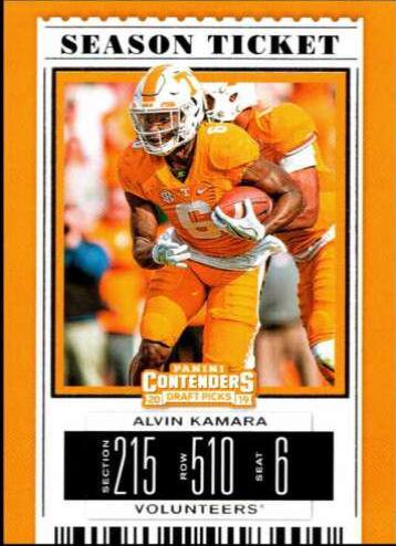 Alvin Kamara #5 Football Cards 2019 Panini Contenders Draft Picks