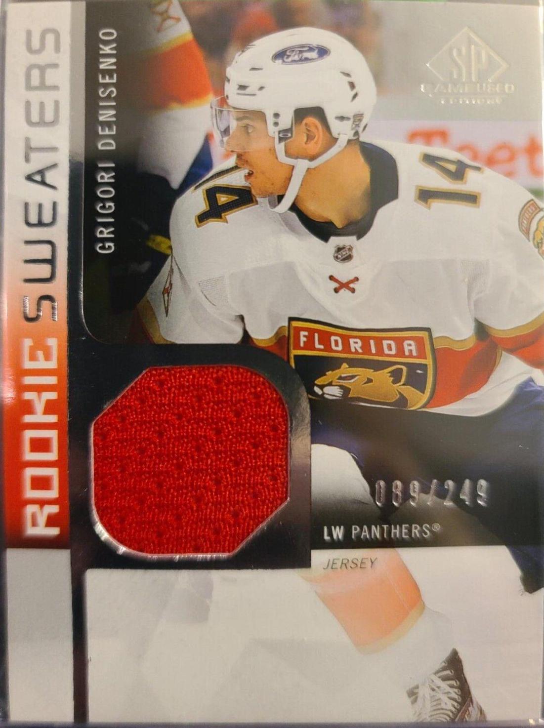 Grigori Denisenko #RS-GD Hockey Cards 2021 SP Game Used Rookie Sweaters