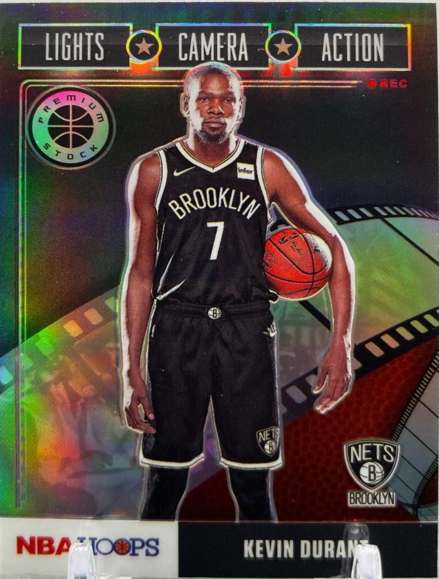 Kevin Durant #1 Basketball Cards 2019 Panini Hoops Premium Stock Lights Camera Action