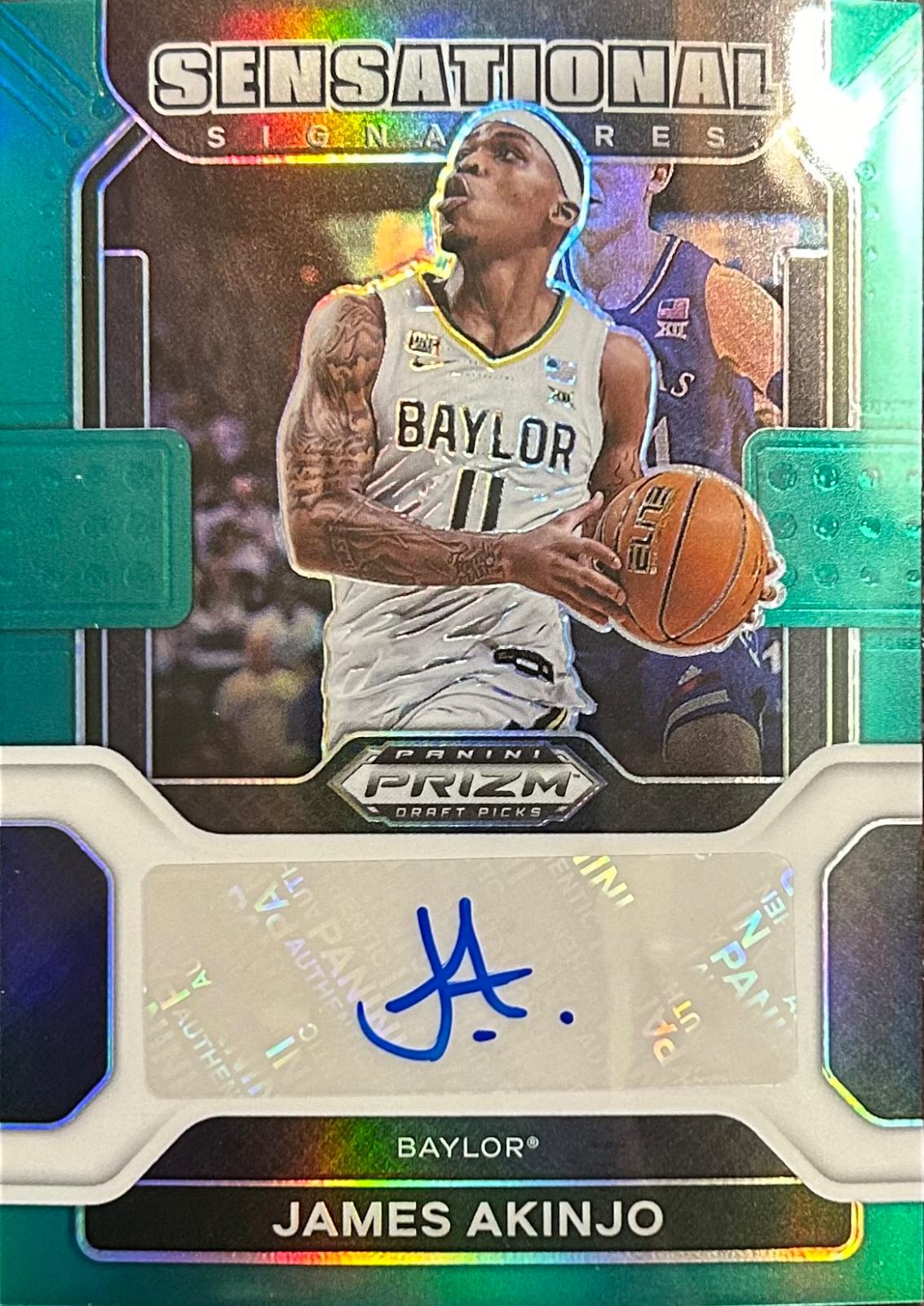 James Akinjo #SS-JAK Basketball Cards 2022 Panini Prizm Draft Picks Sensational Signatures