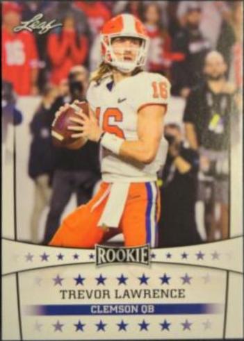 Trevor Lawrence #1 Football Cards 2021 Leaf Draft