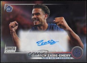 Warren Zaire Emery #CA-WZE Soccer Cards 2022 Stadium Club Chrome UEFA Competitions Autographs