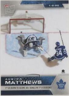 Auston Matthews #127 Hockey Cards 2019 Topps Now NHL Stickers