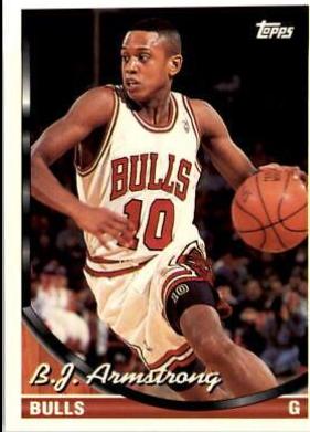 B.J. Armstrong #174 Basketball Cards 1993 Topps