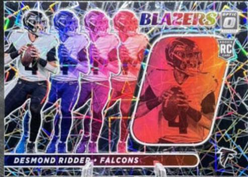 Desmond Ridder #B-14 Football Cards 2022 Panini Donruss Optic Blazers