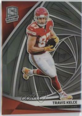 Travis Kelce #5 Football Cards 2019 Panini Spectra