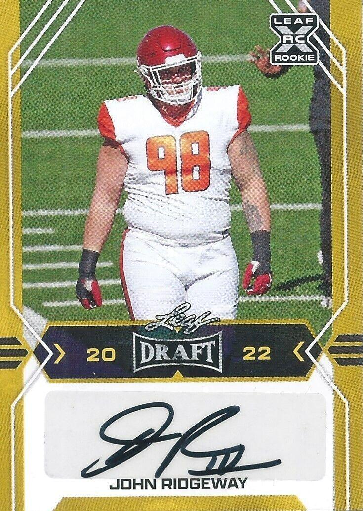 John Ridgeway [Gold] #BA-JR3 Prices | 2022 Leaf Draft Autographs ...