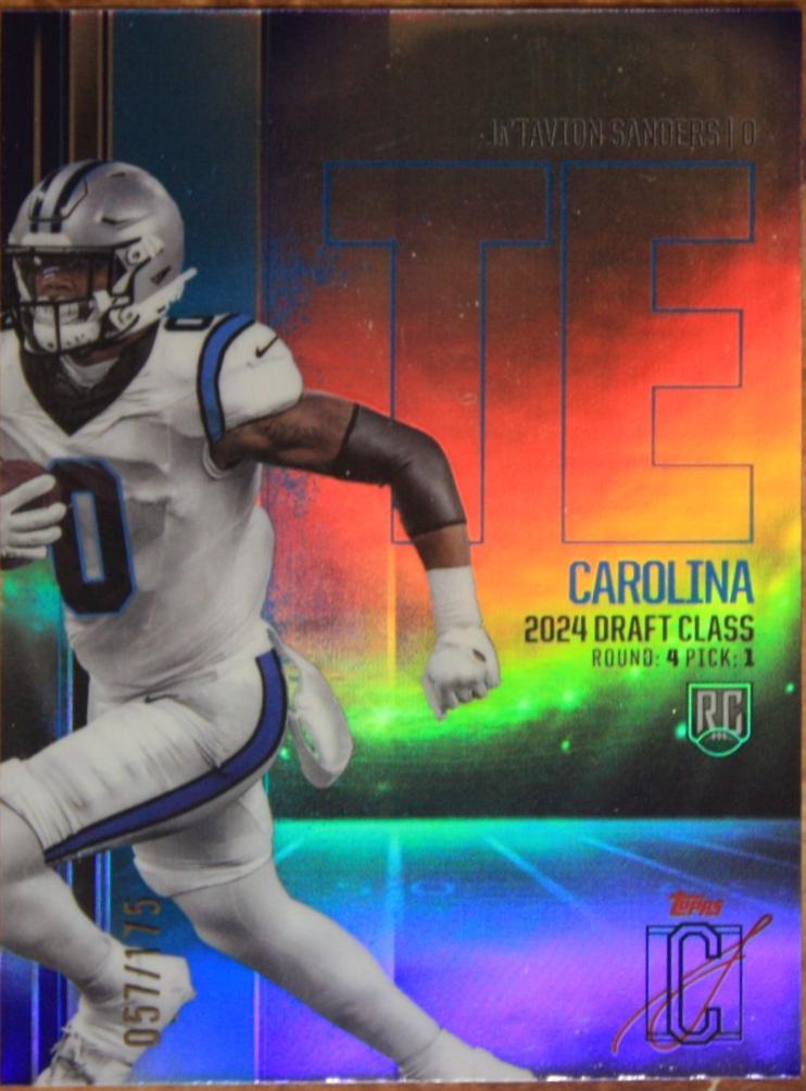 Ja'Tavion Sanders #RCV-22 Football Cards 2024 Topps Signature Class Rookie Chrome Variation