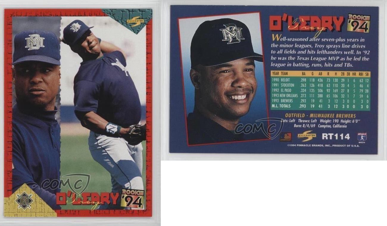 Troy O'Leary #RT114 Baseball Cards 1994 Score Rookie Traded
