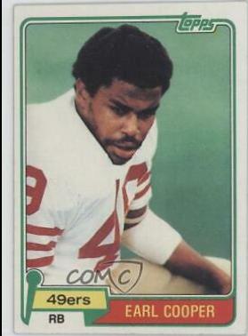 Earl Cooper #75 Football Cards 1981 Topps