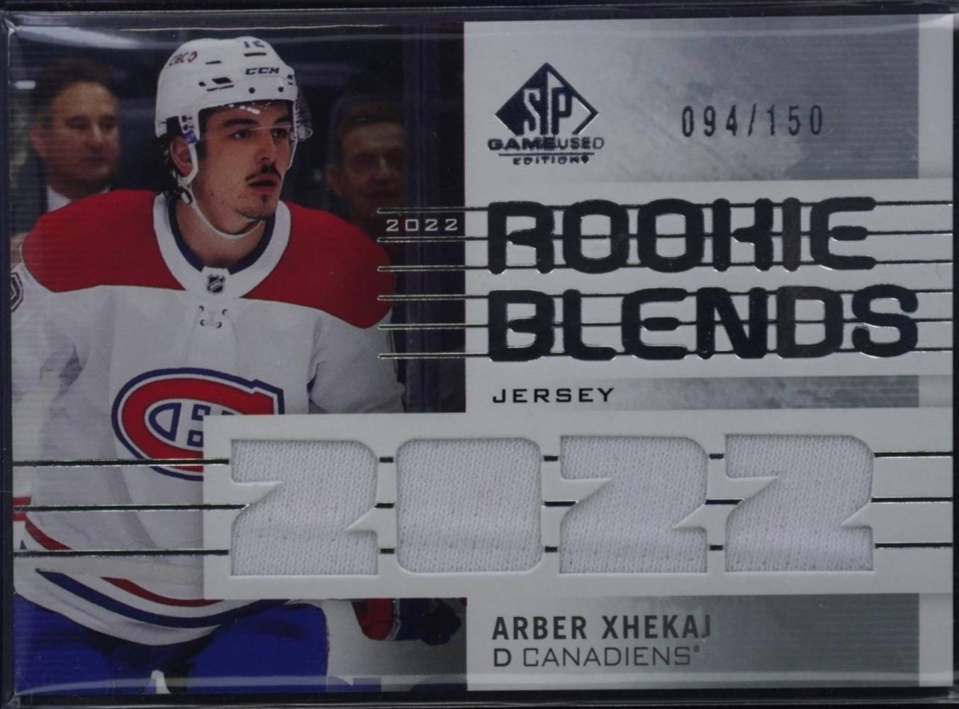 Arber Xhekaj #RB-AX 2022-23 SP Game Used Hockey Rookie Blends Jersey