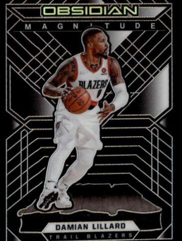Damian Lillard #4 Basketball Cards 2021 Panini Obsidian Magnitude