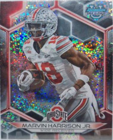 Marvin Harrison Jr. [Sparkle] #89 Football Cards 2023 Bowman's Best University