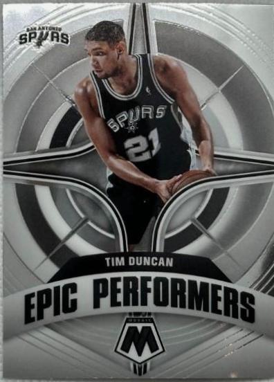 Tim Duncan #10 Basketball Cards 2021 Panini Mosaic Epic Performers
