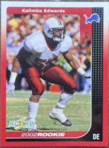 Kalimba Edwards #298 Football Cards 2002 Panini Score