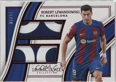 Robert Lewandowski [Ruby] #JD-RL Soccer Cards 2023 Panini Immaculate Jumbo Dual Patch Prices