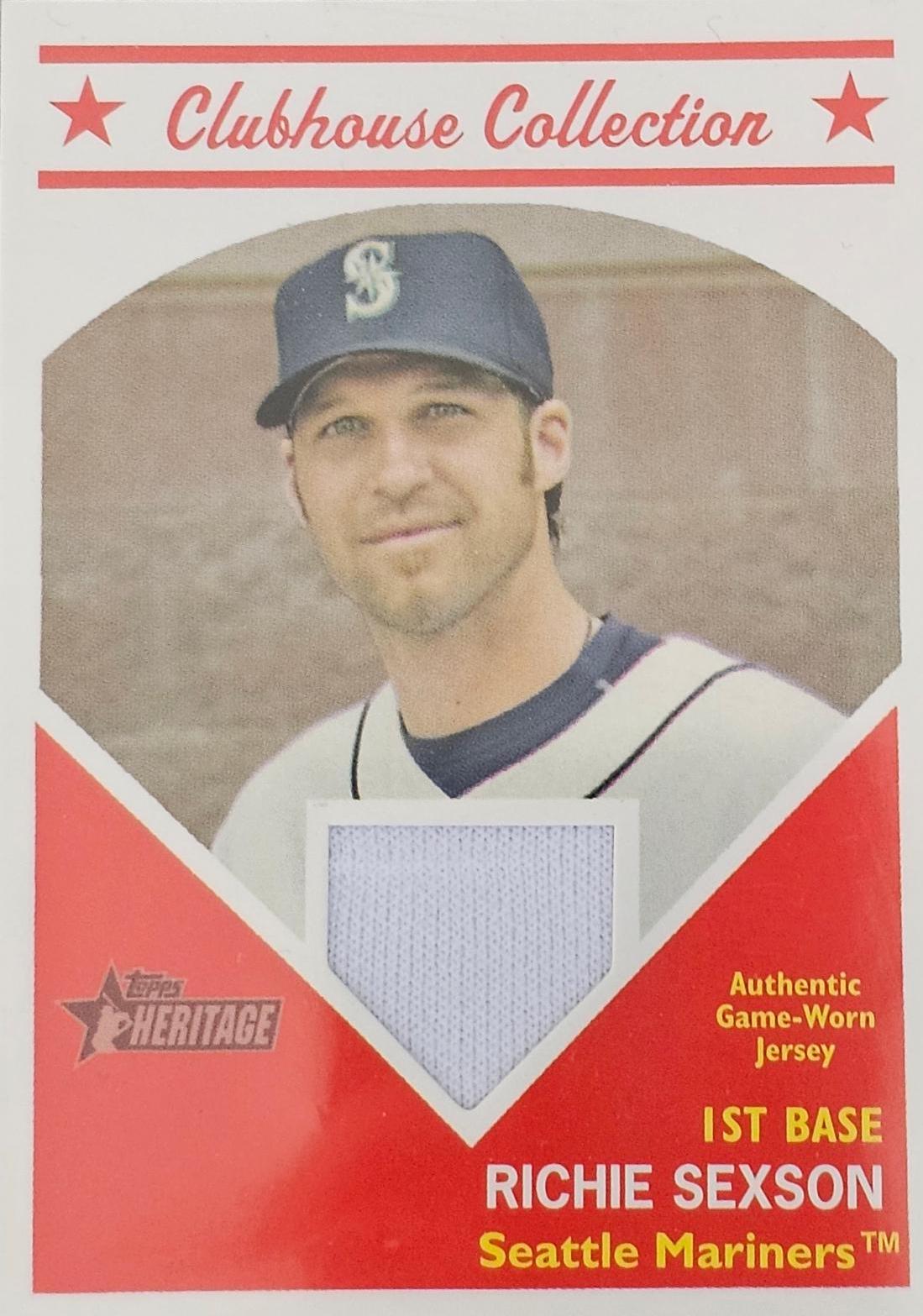 Richie Sexson #CCRS Baseball Cards 2008 Topps Heritage Clubhouse Collection Relics